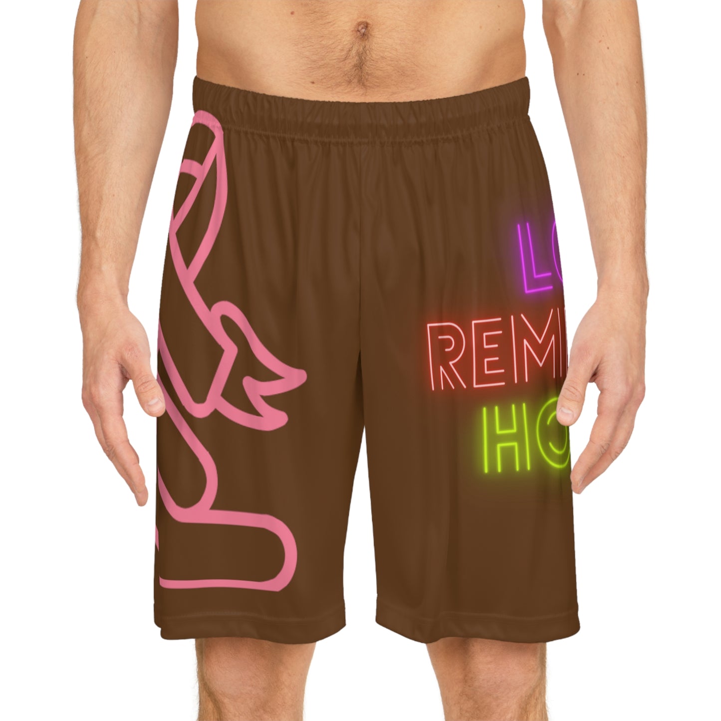 Basketball Shorts: Fight Cancer Brown