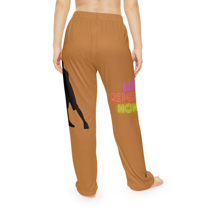 Women's Pajama Pants: Basketball Lite Brown