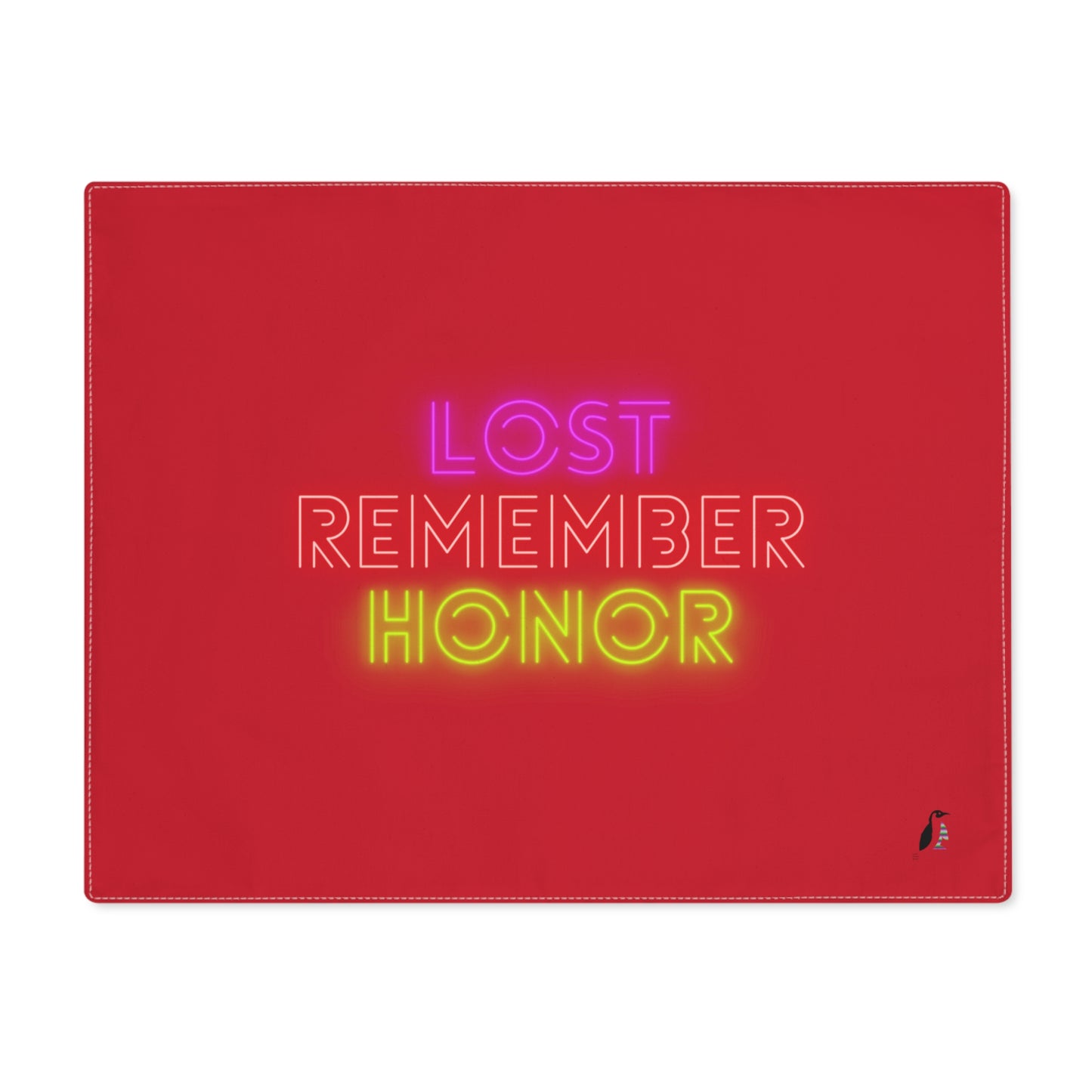 Placemat, 1pc: Lost Remember Honor Dark Red