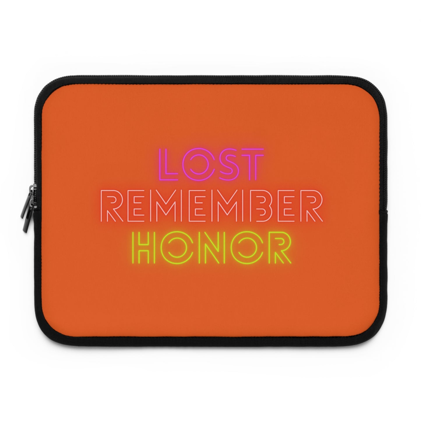 Laptop Sleeve: Lost Remember Honor Orange