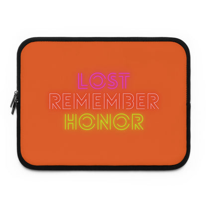 Laptop Sleeve: Lost Remember Honor Orange