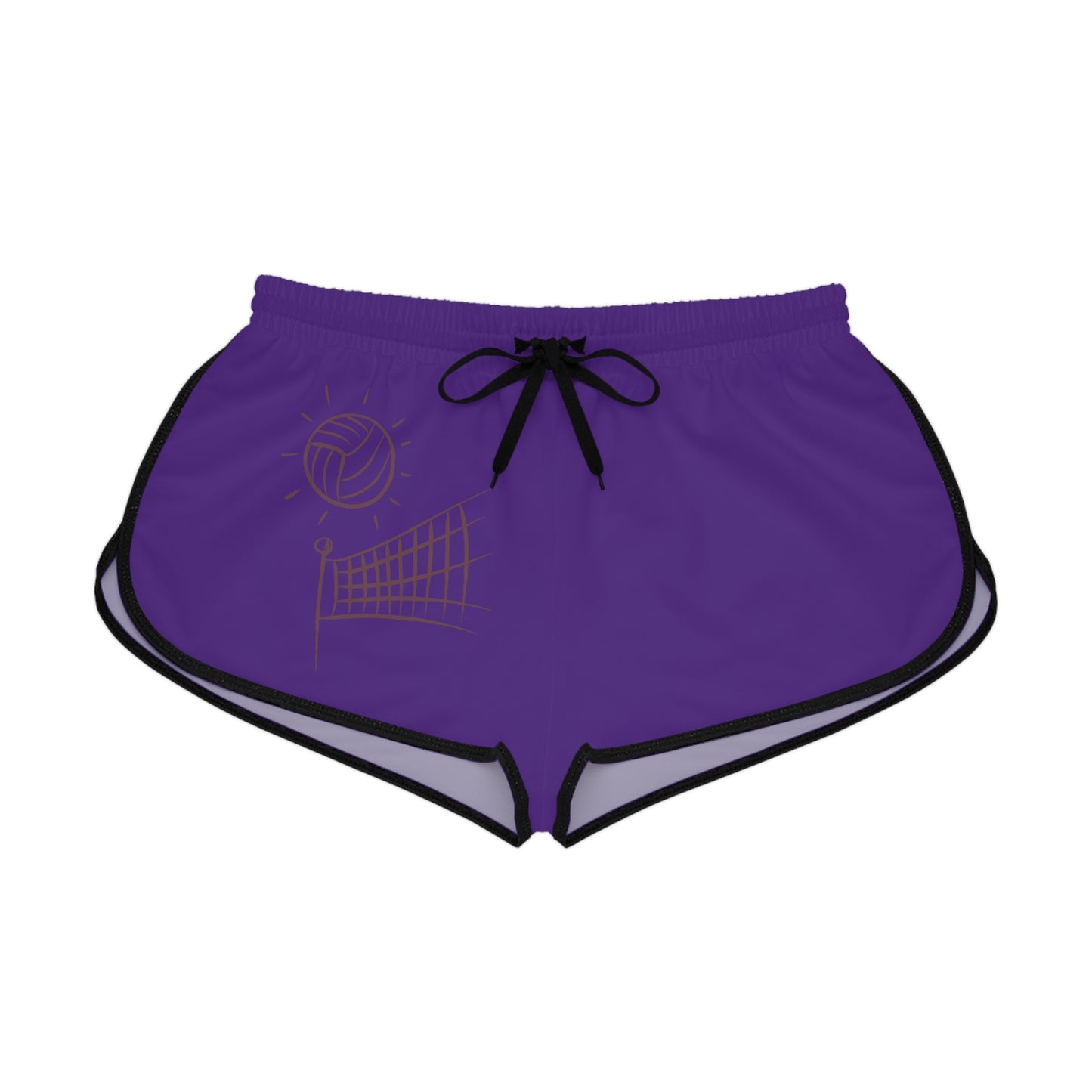 Women's Relaxed Shorts: Volleyball Purple