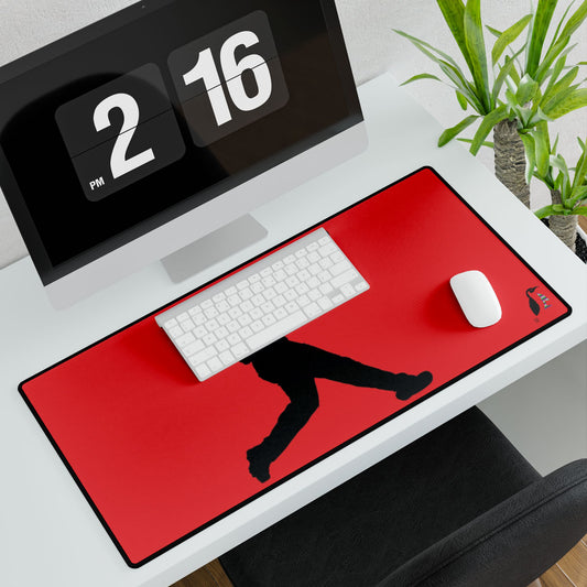 Desk Mats: Baseball Red