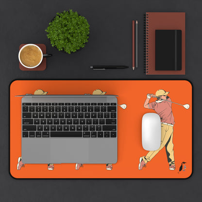 Desk Mat: Golf Orange