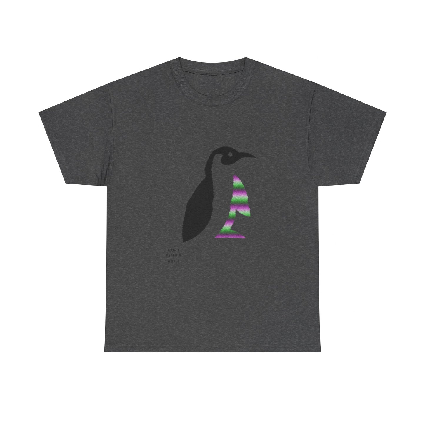 Heavy Cotton Tee: Crazy Penguin World Logo #2