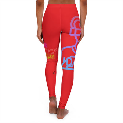 Women's Spandex Leggings: Gaming Red