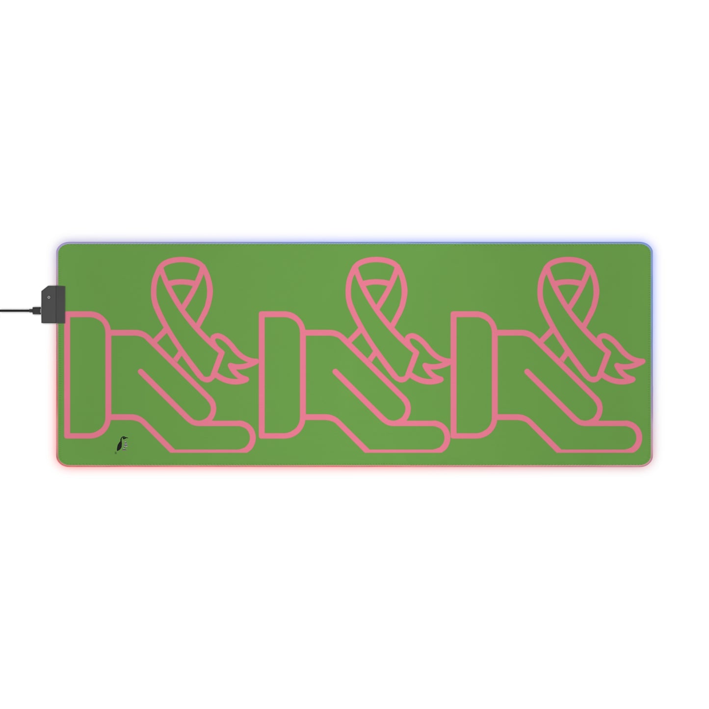 LED Gaming Mouse Pad: Fight Cancer Green