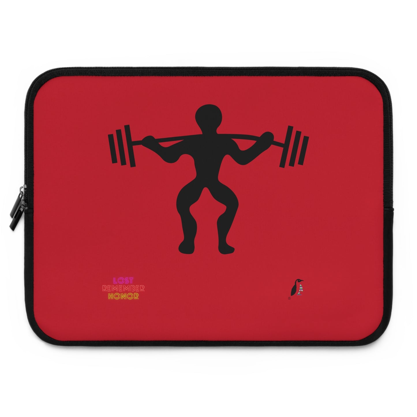 Laptop Sleeve: Weightlifting Dark Red