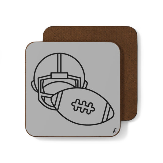 Hardboard Back Coaster: Football Lite Grey
