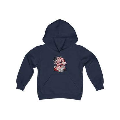 Youth Heavy Blend Hooded Sweatshirt: Mga Dragon 