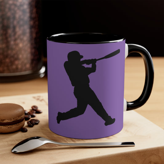 Accent Coffee Mug, 11oz: Baseball Lite Purple