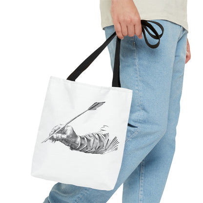 Tote Bag: Writing Lite Grey