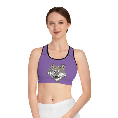 Sports Bra: Wolves Lite Purple