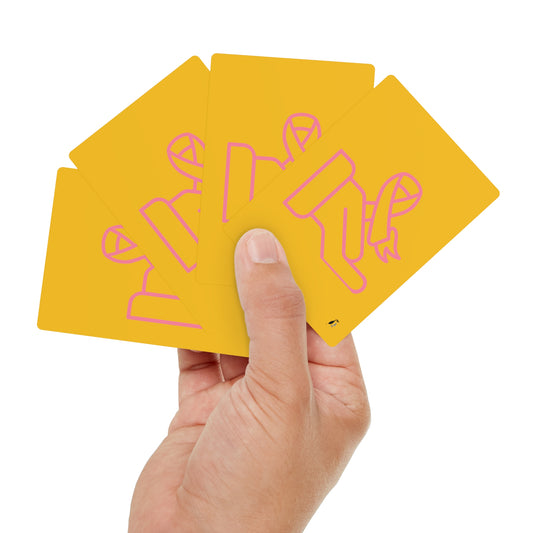 Poker Cards: Fight Cancer Yellow