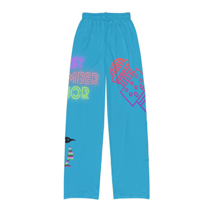 Kids Pajama Pants: Music Turquoise