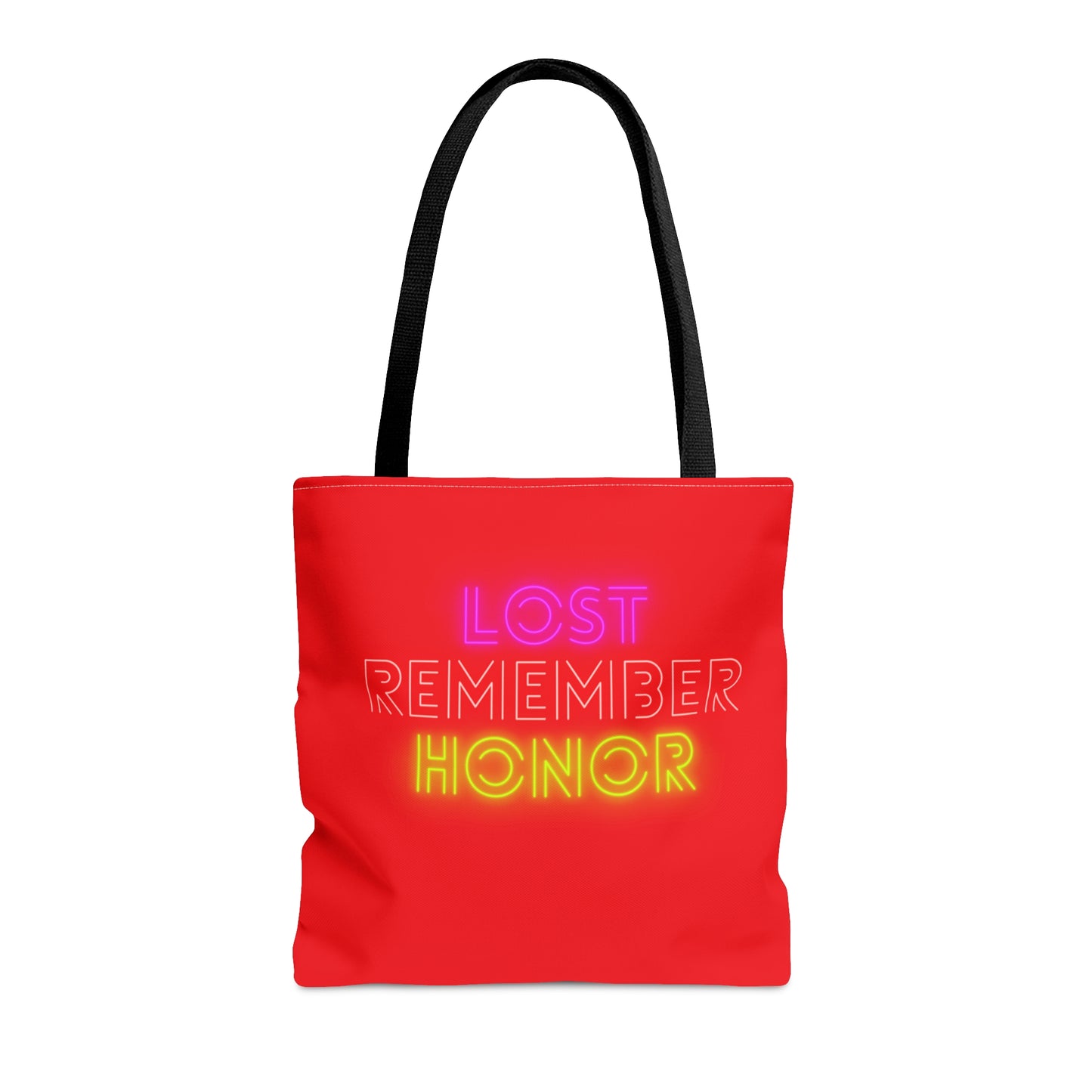 Tote Bag: Lost Remember Honor Red