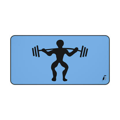 Desk Mat: Weightlifting Lite Blue