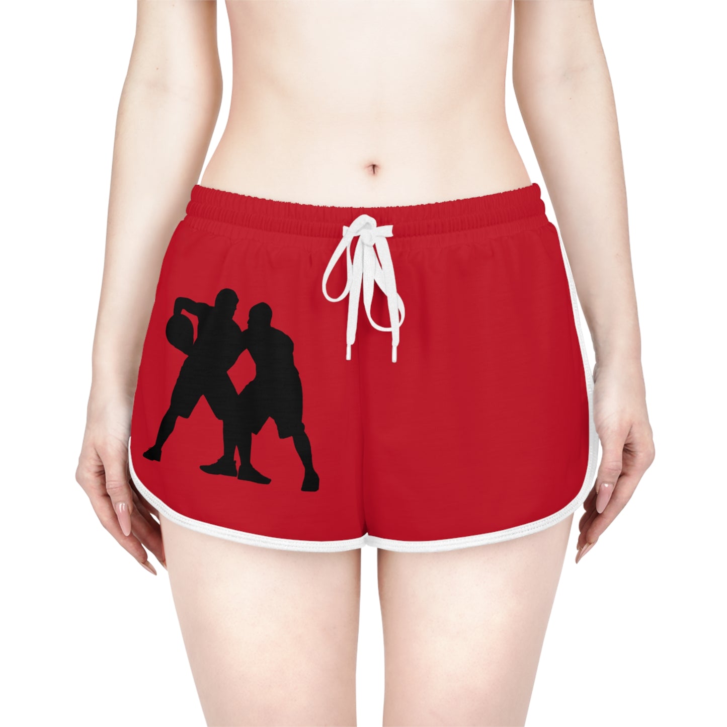 Women's Relaxed Shorts: Basketball Dark Red