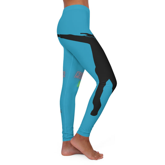 Women's Spandex Leggings: Dance Turquoise