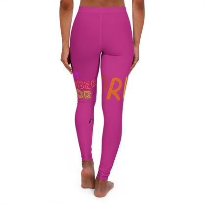 Women's Spandex Leggings: LGBTQ Pride Pink