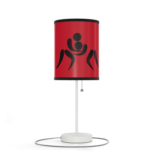 Lamp on a Stand, US|CA plug: Wrestling Dark Red