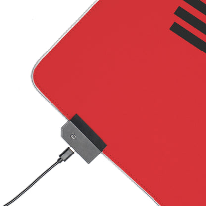 LED Gaming Mouse Pad: Weightlifting Red