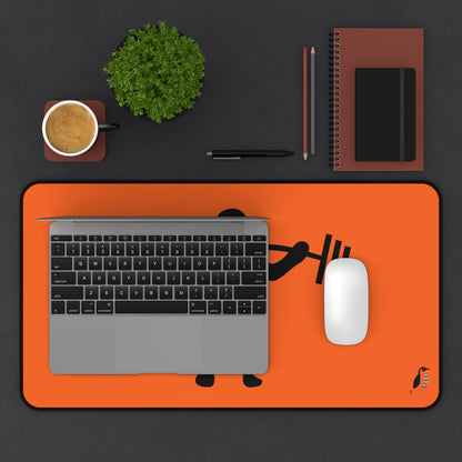 Desk Mat: Weightlifting Orange