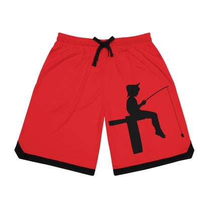 Basketball Rib Shorts: Fishing Red