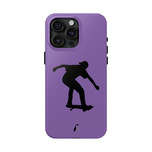 Tough Phone Cases (for iPhones): Skateboarding Lite Purple