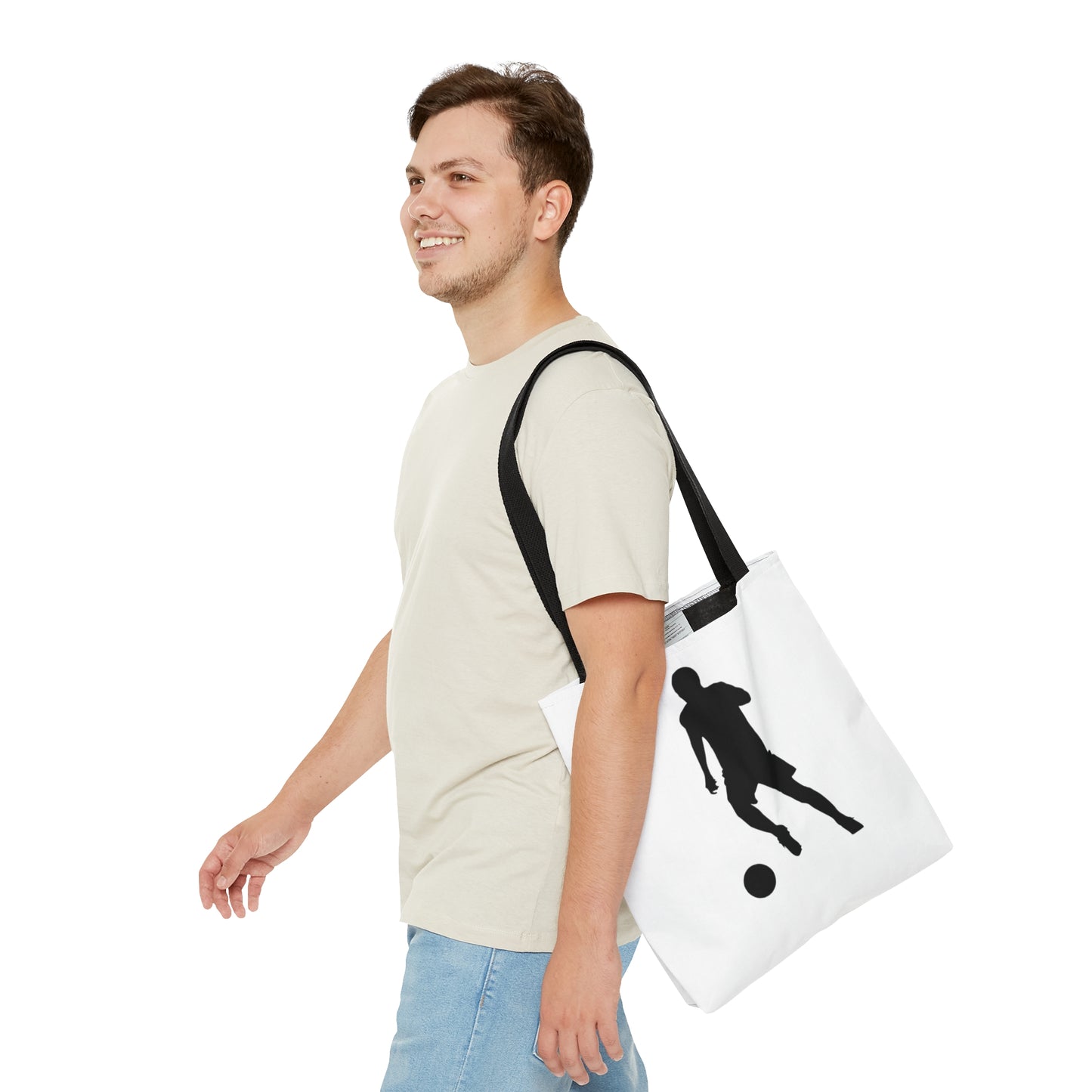 Tote Bag: Soccer White