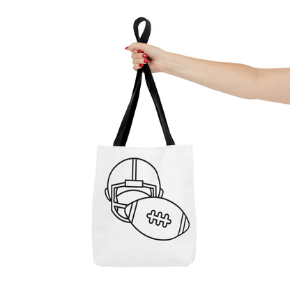 Tote Bag: Football White