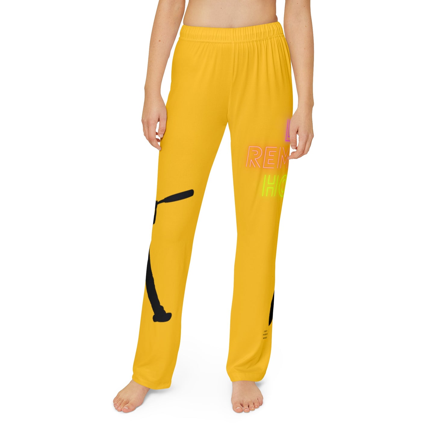 Kids Pajama Pants: Baseball Yellow