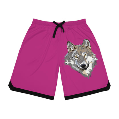 Basketball Rib Shorts: Wolves Pink