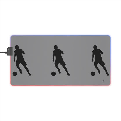 LED Gaming Mouse Pad: Soccer Grey