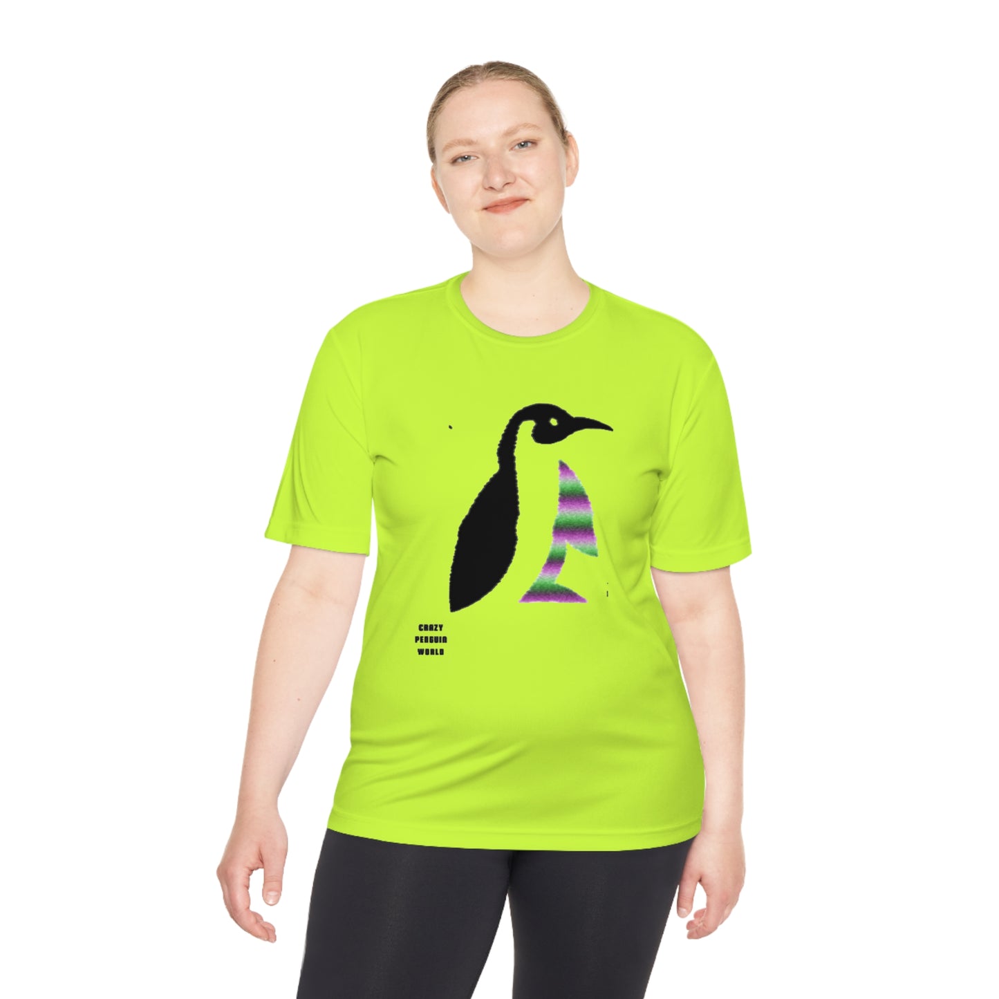 Moisture Wicking Tee: Crazy Penguin World Logo #2