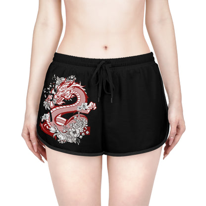 Women's Relaxed Shorts: Dragons Black