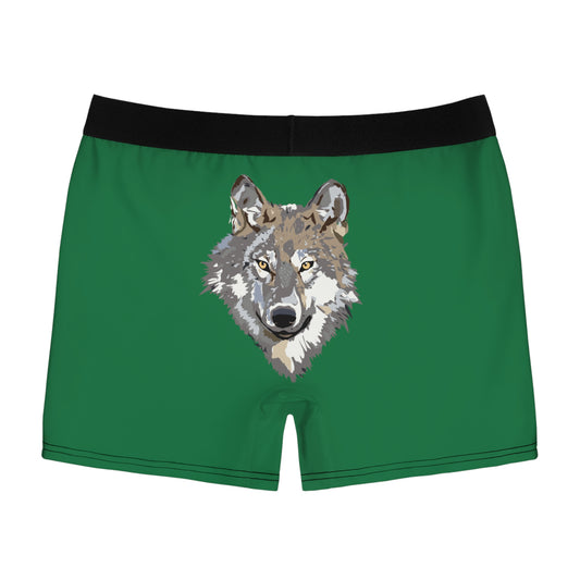 Men's Boxer Briefs: Wolves Dark Green