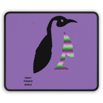 Gaming Mouse Pad: Crazy Penguin World Logo Lite Purple