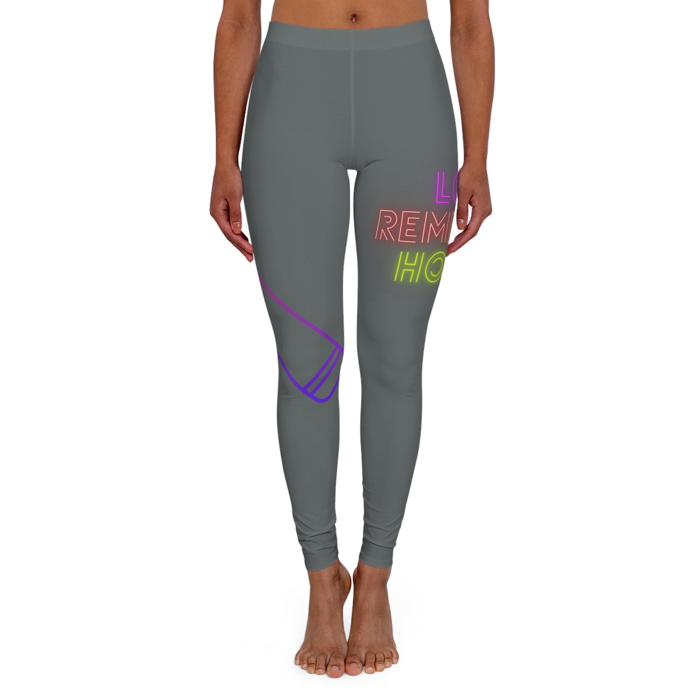 Women's Spandex Leggings: Music Dark Grey