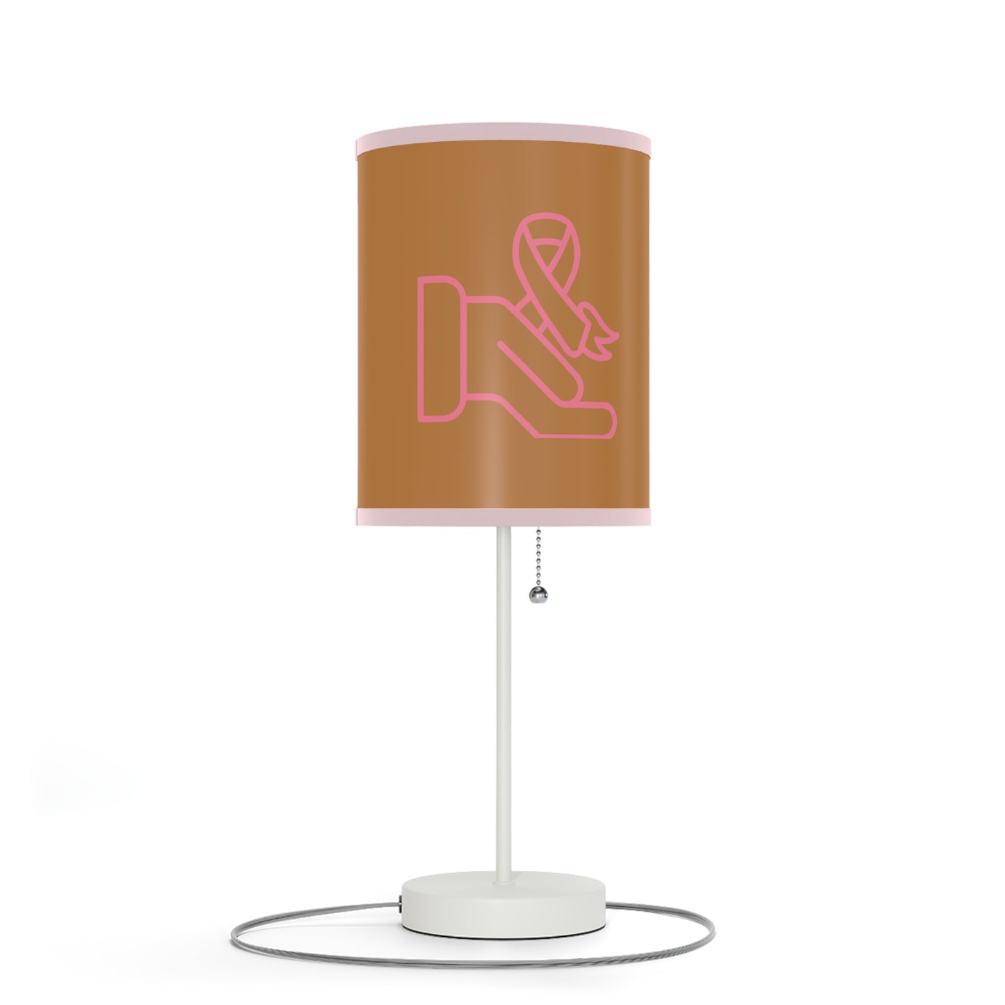 Lamp on a Stand, US|CA plug: Fight Cancer Lite Brown 