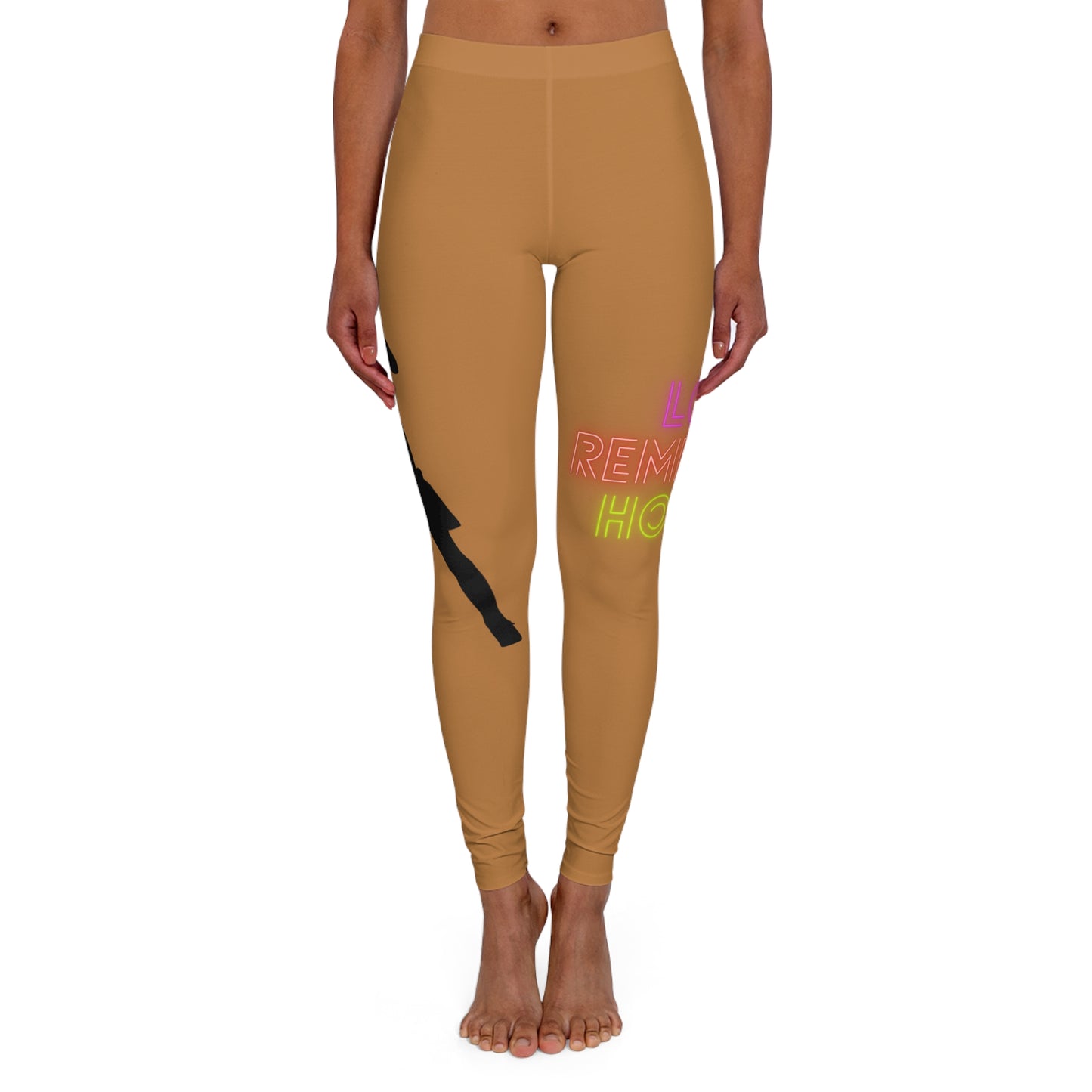 Women's Spandex Leggings: Soccer Lite Brown