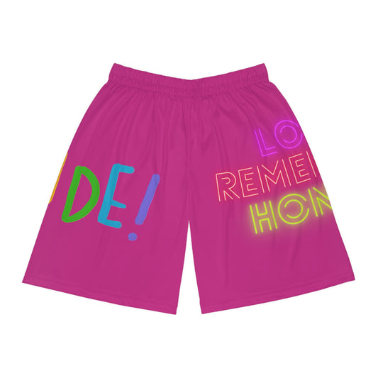 Basketball Shorts: LGBTQ Pride Pink