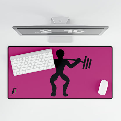 Desk Mats: Weightlifting Pink