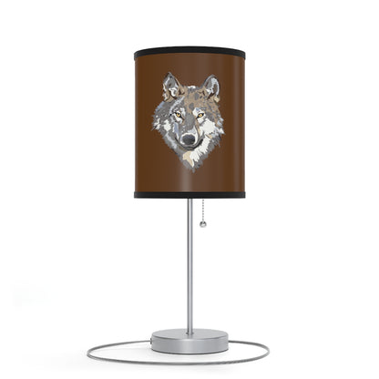 Lamp on a Stand, US|CA plug: Wolves Brown