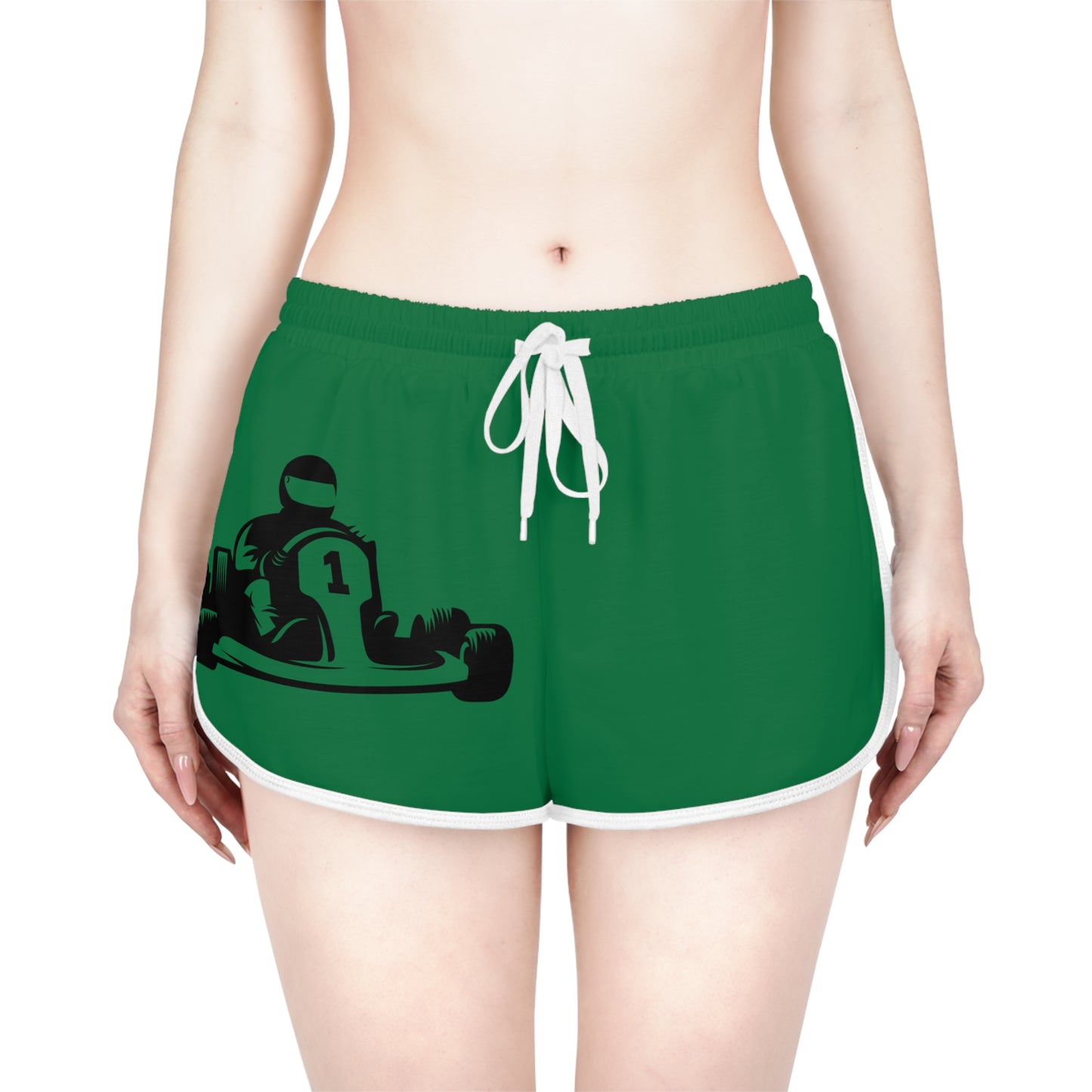 Women's Relaxed Shorts: Racing Dark Green