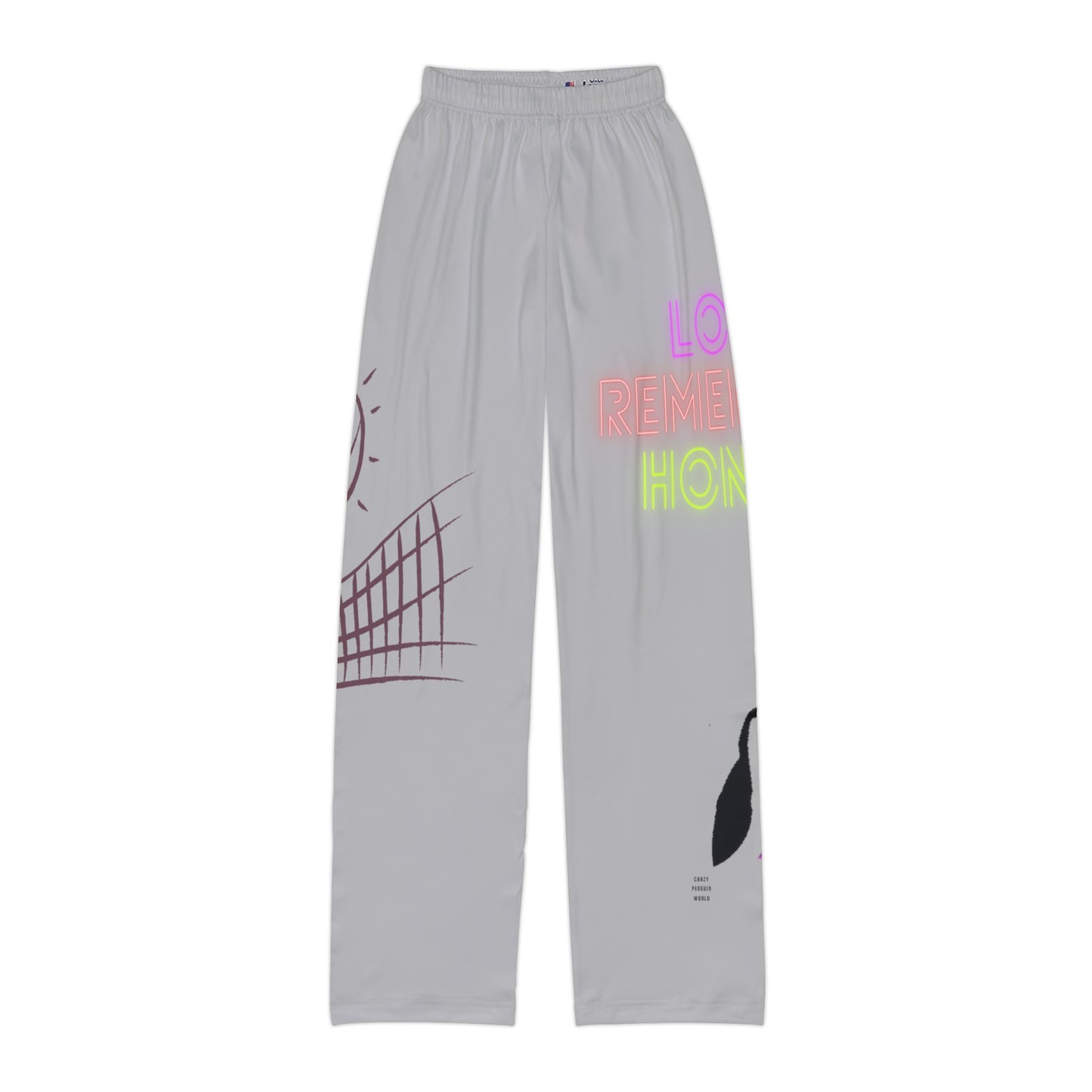 Kids Pajama Pants: Volleyball Lite Grey