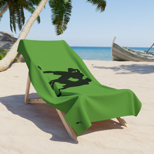 Beach Towel: Basketball Green