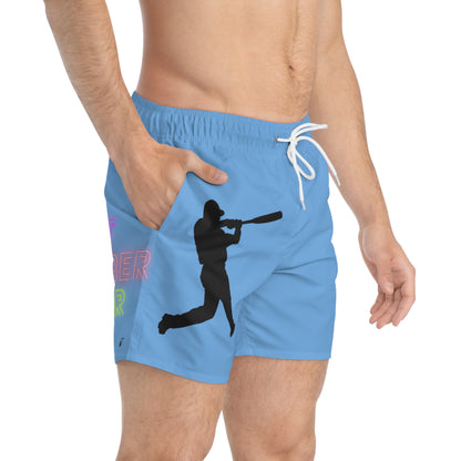 Swim Trunks: Baseball Lite Blue