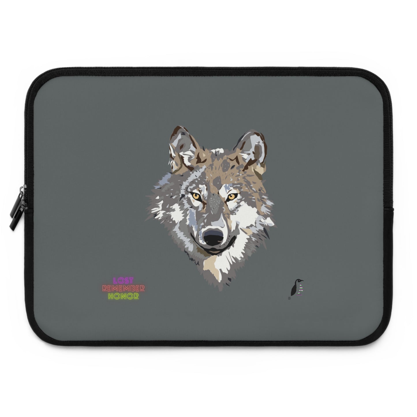 Laptop Sleeve: Wolves Dark Grey