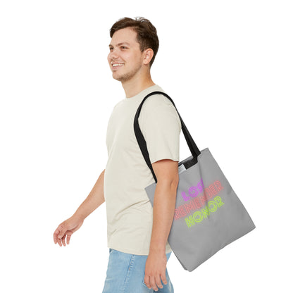 Tote Bag: Lost Remember Honor Lite Grey